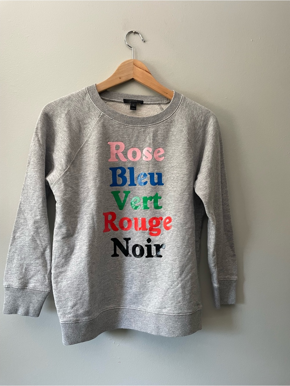 J. Crew French Colors Crewneck Sweatshirt - sz XS